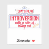 Sticker Introvertir les morsures anti-solitaires sociales  (Feuille)