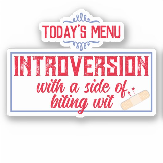 Sticker Introvertir les morsures anti-solitaires sociales  (Devant)
