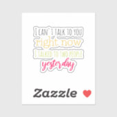 Sticker Introvertir l'Humour introduit (Feuille)