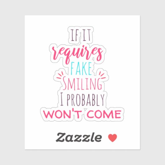 Sticker Introvertir l'Humour introduit (Feuille)