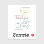 Sticker Introvertir l'Humour introduit (Feuille)