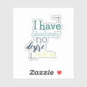 Sticker Introvertir l'Humour introduit (Feuille)