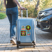 Sticker Invaders Aliens Ensemble de 4 ensembles d'extrater (Valise Insitu)