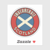 Sticker Inverbervie, Écosse (Feuille)
