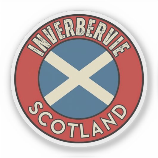 Sticker Inverbervie, Écosse (Devant)