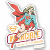 Sticker Invincible Supergirl Retro Graphic (Devant)