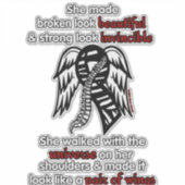 Sticker INVINCIBLE...Tarlov Cyst (Devant)