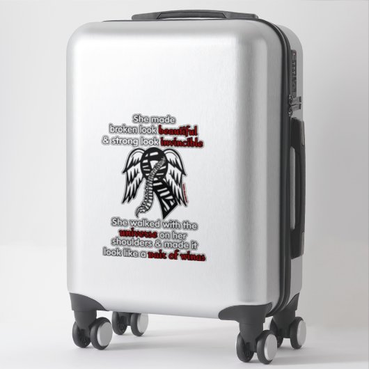 Sticker INVINCIBLE...Tarlov Cyst (Sur valise)