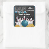 Sticker Invitation Blue Bowling Party (Sac)