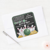 Sticker Invitation du Green Bowling Party (Enveloppe)