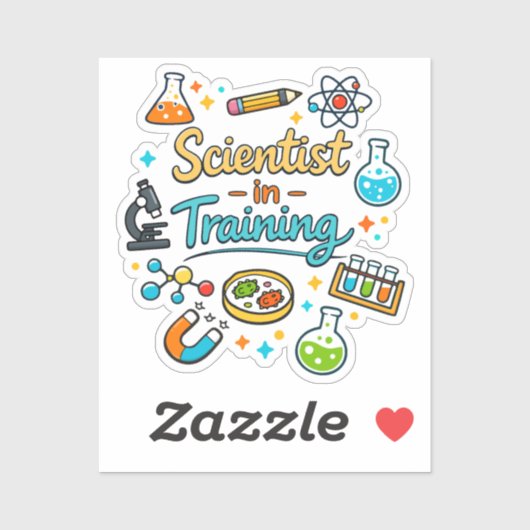 Sticker Invitation Jeune Scientifique en Formation (Feuille)