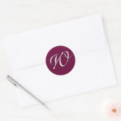 Sticker Invitation Monogram Personnalisable_wine_W (Enveloppe)