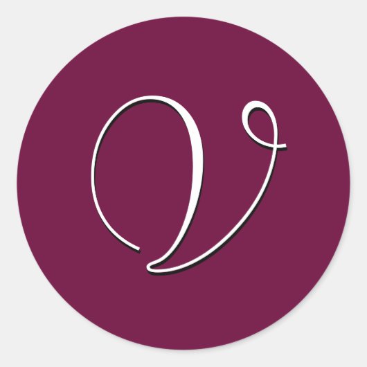 Sticker Invitation Monogramme personnalisable (Devant)