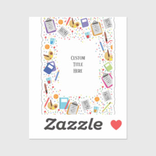 Sticker invitation scolaire personnalisée