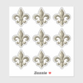 Sticker Invitation vintage Fleur de Lis (Feuille)