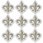 Sticker Invitation vintage Fleur de Lis (Devant)