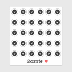 Sticker Invités de mariage au poulet noir Choix de repas T
