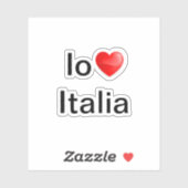 Sticker Io amo Italia (Feuille)