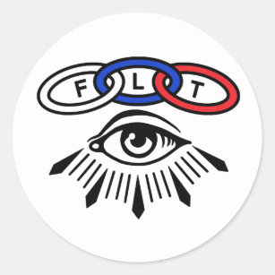 Sticker IOOF à trois liens et yeux