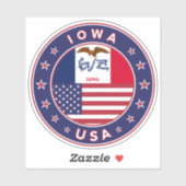 Sticker Iowa (Feuille)