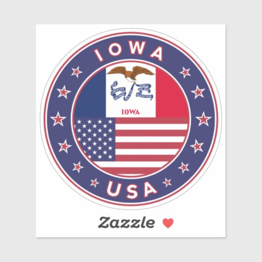 Sticker Iowa (Feuille)