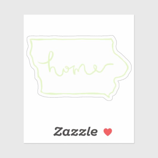 Sticker Iowa "Home" (Feuille)