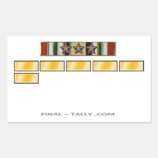 Sticker Irak 6 mois avec 3 Star de campagne (Devant)