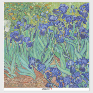 Sticker Iris bleus floraux célèbres de Van Gogh, peinture
