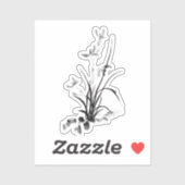 Sticker Iris chinois - bw (Feuille)