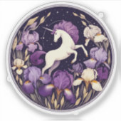 Sticker Iris de licorne violette Unicorns Iris (Devant)