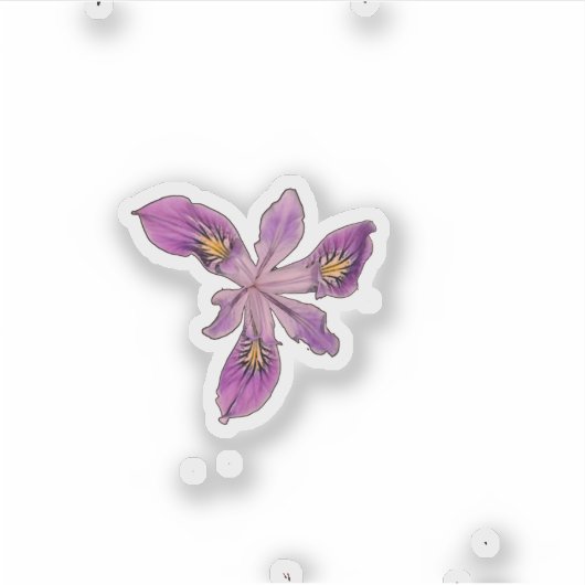 Sticker Iris sauvage transparent (Devant)