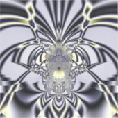 Sticker Iris Violet Art Fractal de Géométrie Sacrée (Recto)