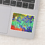 Sticker Irises par Vincent Van Gogh<br><div class="desc">Irises de Vincent Van Gogh. Peint en 1889, il fait partie du tableau qu'il a créé dans l'asile Saint Paul-de-Mausole à Saint-Rémy-de-Provence en France. C'est une peinture à l'huile. Cette peinture à l'huile d'art représente un champ de plantes de fleurs d'iris. Vincent Van Gogh était un artiste célèbre. Il était...</div>