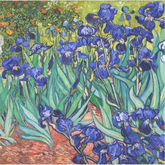 Sticker Irises par Vincent van Gogh (Devant)