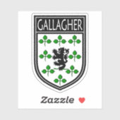 Sticker Irish Clan Crest - Gallagher (Feuille)