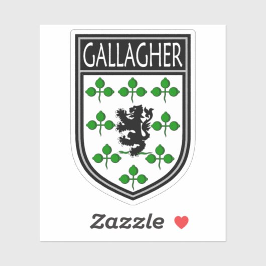Sticker Irish Clan Crest - Gallagher (Feuille)