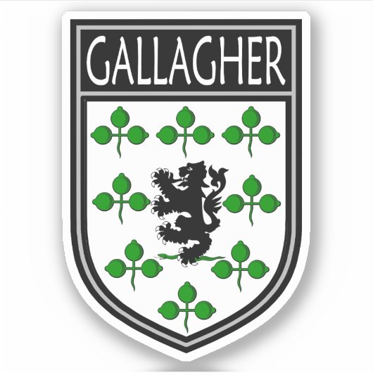 Sticker Irish Clan Crest - Gallagher (Devant)