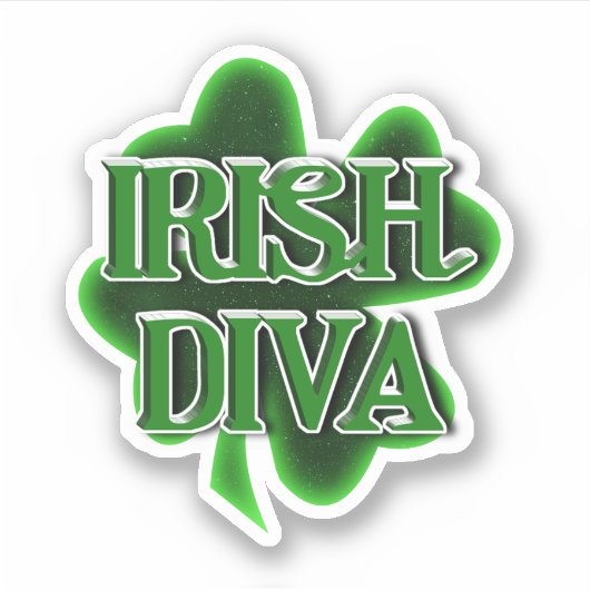 Sticker Irish Diva St. Patrick's Day (Devant)
