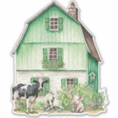 Sticker Irish Farmhouse | Green Barn (Devant)