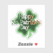 Sticker Irish Flag Happy St. Patrick's Day (Feuille)
