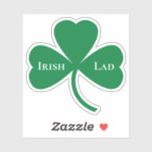 Sticker Irlandais sur le Shamrock vert (Feuille)