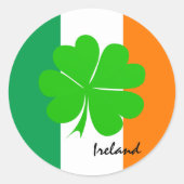 Sticker irlandais, trèfle, drapeau irlandais /fans (Devant)
