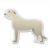 Sticker Irlandais Wolfhoubnd Chien race Vue latérale Silho (Devant)