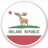 Sticker Irlande République Irish Elk Drapeau géant Cerf (Devant)