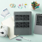 Sticker "Iron Sharpens Fer - Proverbes 27:17" Coupe person (Couverture iPad)