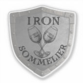 Sticker Iron Sommelier Wine Lover (Devant)