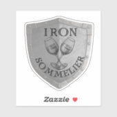Sticker Iron Sommelier Wine Lover (Feuille)