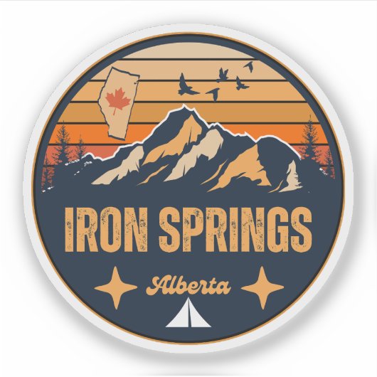 Sticker Iron Springs, Alberta (Devant)