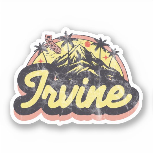 Sticker Irvine, Californie (Devant)