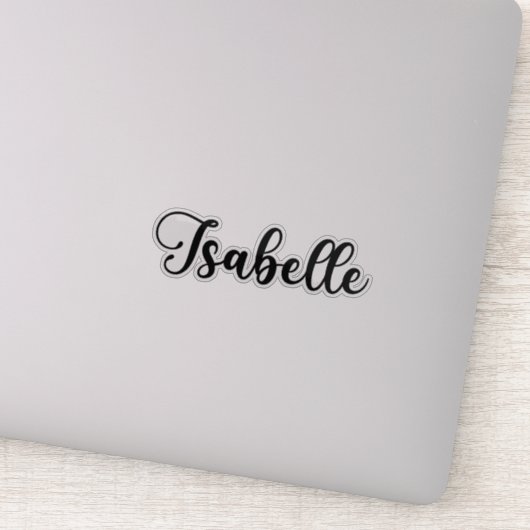 Sticker Isabelle Nom - Calligraphie manuscrite (Détail)